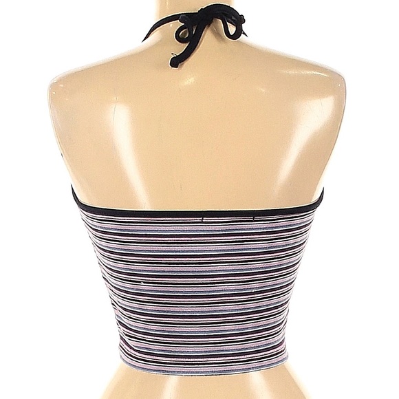 Brandy Melville Purple & Blue Halter Top 100% Cotton - Picture 3 of 7